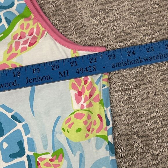 Ana Clare Reversible Dress Womens XXL Scallop Hem Ocean Sea Turtle Resort Wear - Picture 10 of 11